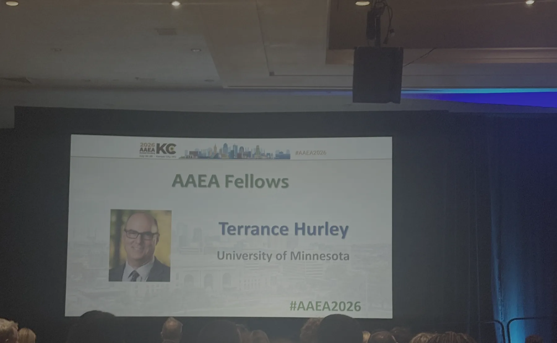 AAEA Fellows presentation recognizing Dr. Terry Hurley